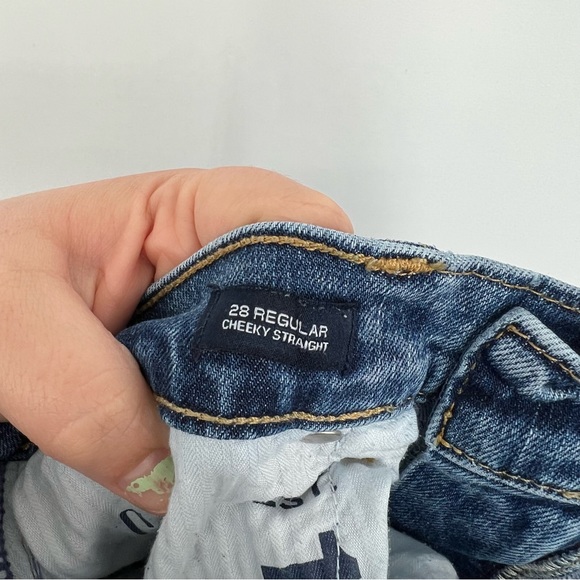 Gap Denim Cheeky Straight Distressed Jeans Size 28 Regular - Picture 4 of 8